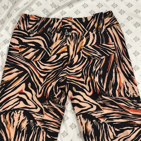 Tiger mist - button front flare zebra pants - Picture 2 of 3